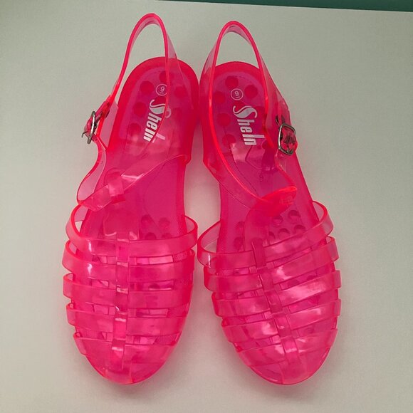 NWOT Hot Pink Fisherman Jelly Sandals size 9 - Picture 1 of 3